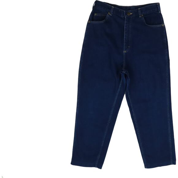 80s Vintage Dark Blue Hipster Rock Grunge New Wave High Waisted Mom Denim Jeans - Picture 2 of 7